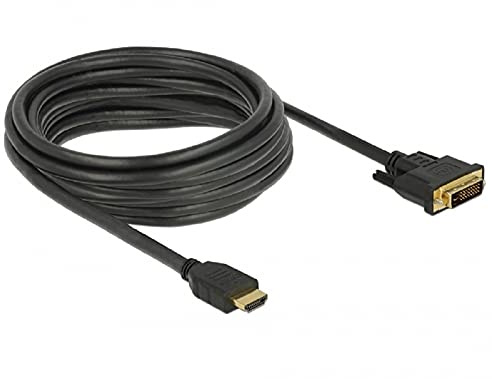 Delock HDMI zu DVI 24+1 Kabel bidirektional Videokabel-Adapter 5,0 m