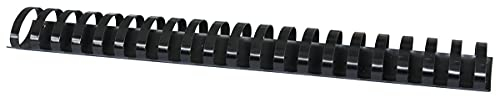 OFFICE PRODUCTS 20243915-05 Plastikbinderücken 50 Stück DIN A4 38mm (350 Seiten) Binderücken Bindungskämme Plastikbindung | Kunststoff | Farbe: Schwarz