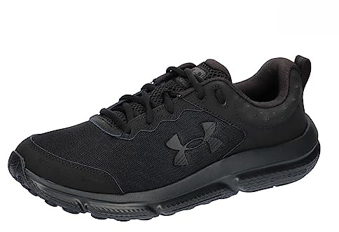 Under Armour Men's Charged Assert 10 Shoes, (002) Black/Black/Black, 9 X-Wide