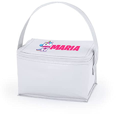 Borsa Termica in Pvc Capienza 6 litri Personalizzata col Tuo Nome Portapranzo Idea Regalo Compleanno Natale contenitore porta pranzo bambini ragazzi Scuola Asilo Elementari Medie Ufficio portamerenda