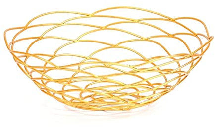 Piatto Di Frutta Cesto di frutta di amaca creativa con petali intrecciata Metallo Hollow Fruit Plate Fruit Frutta e cestino vegetale cyclow stoccaggio desktop Piatto Di Frutta In Legno ( Size : 3 )