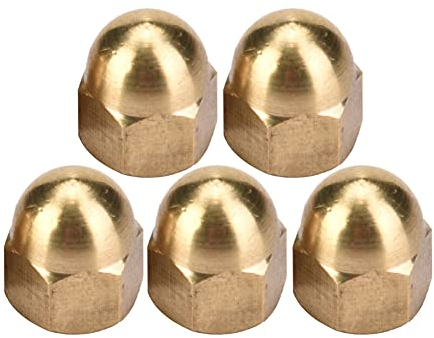 20 Stück Messing-Hutmuttern-Set M6, Messingmuttern, Fahrzeugbefestigungen für Schrauben, Bolzen, Zur Befestigung von Reifen und Achsen