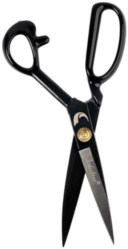 Fabric Scissors 10 Inch Sewing Dressmaking Scissors Professional Razor Sharp for Tailoring Leather Raw Materials - Japan High Carbon Steel Tailor Shears(Right-Handed) (Black-12 inch)