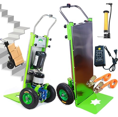 Sube-Escaleras Eléctrico/Portador De Objetos Pesados, Vehículo De Transporte Que Ahorra Mano De Obra, Motor Sin Escobillas De 800 W, Carga De 320 Kg, Batería Desmontable De 48 V, Escaleras Para Subir