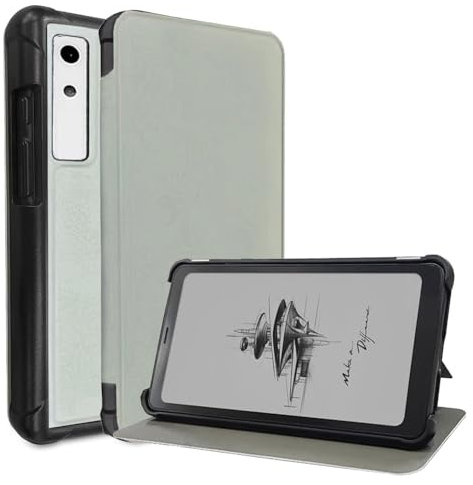 Funda para Onyx Boox Palma/Boox Kant de 6.1 pulgadas E-Ink de piel sintética con soporte plegable para Boox Palma Funda con tapa para Boox Kant Funda para Onyx Boox Palma E-Ink Cover (gris)