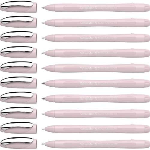 Schneider Slider Memo XB Kugelschreiber (Colour Edition mit Kappe, Strichstärke: XB) 10er Pack, Gehäusefarbe: pearl, Schreibfarbe: blau