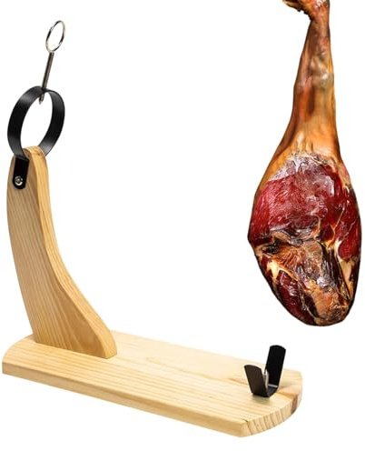 Wooden Ham Holder - Studies and Kitchen Gadgets Rubbed Anti-Pebbles to Carve Spanish, Stand for Innovative for Hams Spain the support of the en | Twin Holder Carved in