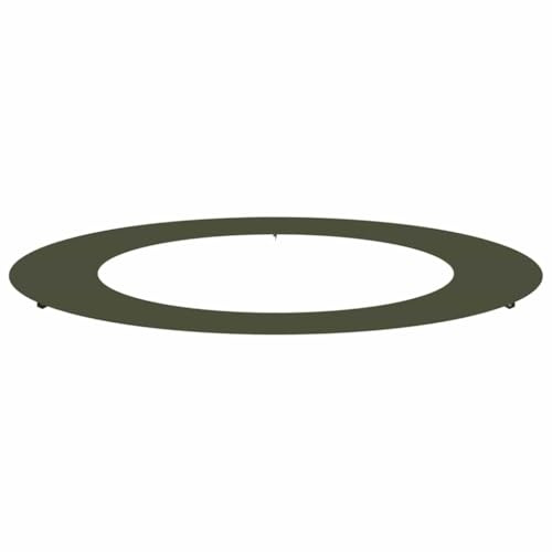 vidaXL geeignet für flachen Baumring Olivgrün Ø60/90 cm Stahl | Toller Schutz gegen Flecken und Schäden, Einzigartige Details für mehr Flair, Hält es simpel für eine moderne Atmosphäre