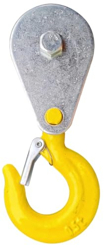 Carrucola in acciaio zincato, antiruggine, capacità 0,5 tonnellate, sollevamento pesante, diametro corda < 0,6 cm (6 mm), design con gancio girevole