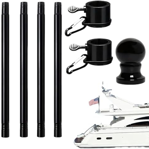 Mâts De Drapeau Pour Véranda - Hamper Lourd Rotatif Pour Extérieur,Décoration Extérieure Pour Maison Voiture Golf Plage Intérieur Moto,Pour Sol, Remorque, Marine, Bateau, Voiture, Camion, Moto, Et