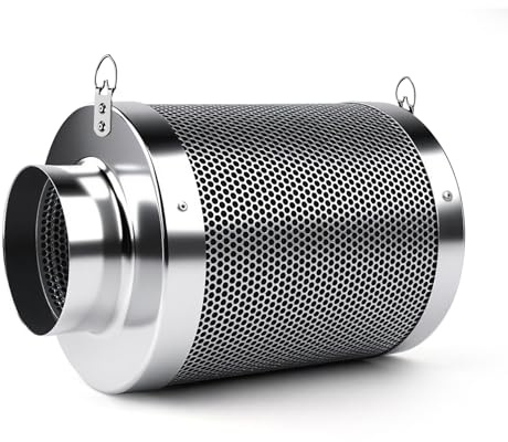 Nikou 100 mm/10 cm aktivt kolfilter med upphängningsrep för rörfläkt, luftfiltrering för odlingstält