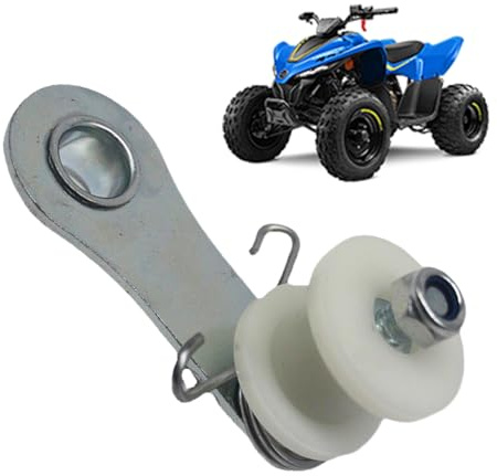 Generisch Tensor de cadena de motocicleta – Rueda motriz de metal | Tensor de cadena de bicicleta ajustable para atornillar al carrete para carros de playa, vehículos todo terreno y mantenimiento de