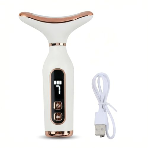 Massaggiatore Viso Lifting Elettrico Antirughe: Dispositivo di Bellezza con Terapia del Caldo e Freddo - EMS Face Massager 7 Modi 7 LED - Radiofrequenza Gua Sha Rassodante Viso e Collo