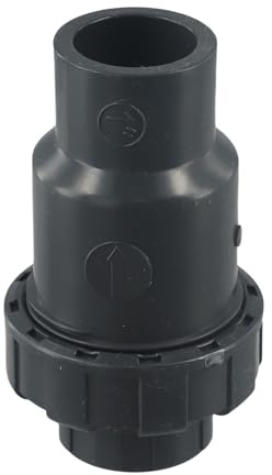 Clapet anti-retour de 32 mm pour piscine et étang, filtre unidirectionnel en PVC, gris