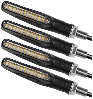 WUQWUM Intermitentes Motocicleta Luces Intermitentes Para Motocicleta, Señales De Giro Secuenciales, LED, Indicadores Freno Traseros Flexibles, 2 O 4 Piezas, Accesorios Universales