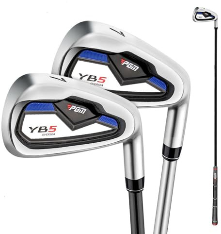 # 7 Golf Iron - Mazze da golf da uomo, singolo centro di gravità basso, mano destra, per principianti, mazze da golf in ferro (n. 7, con asta in carbonio)