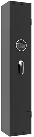 LULUWA Armoire à fusil avec serrure à combinaison - Coffre-fort pour fusils et pistolets - Accès rapide - Convient pour ranger en toute sécurité des armes longues et des tirs (noir et pour 3 armes
