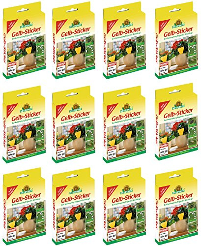 12 x 10 (120 Stk) Neudorff Gelb-Sticker Gelbtafel Klebefalle Insektizidfrei
