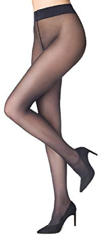 MARILYN Naked Luxe Silky Tights 40 Denier (Black, XL Plus)