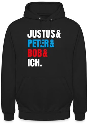Spreadshirt Die DREI ??? Justus& Peter& Bob& Ich Unisex Hoodie