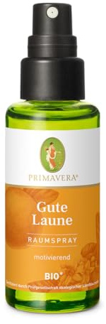 PRIMAVERA Raumspray Gute Laune bio* 50 ml - Orange, Limette, und Zitrone - Aromadiffuser, Aromatherapie - motivierend - vegan