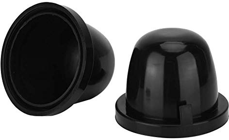 KIMISS Coperchio della guarnizione del faro, 2 pezzi 85mm in gomma nera per auto Coperchio antipolvere del faro LED Coperchio della guarnizione impermeabile