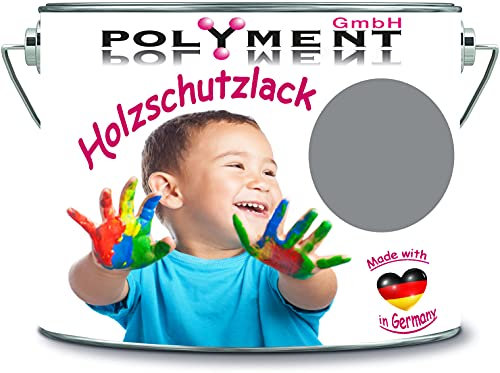 Polyment GmbH - Vernice protettiva per legno, resistente alle intemperie, protezione a lungo termine dalle intemperie, colore protettivo per legno RAL 7046 Telegrau 2