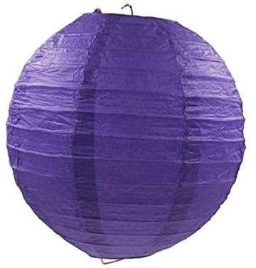 10-50 cm Runde China Papierlaterne Hochzeit Geburtstagsfeier Dekoration DIY Geschenk Handwerk Lampion Hängende Laternenkugeln Partybedarf-violett, 16 Zoll 40 cm