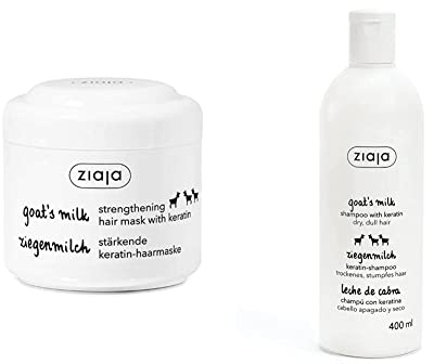 Ziaja Leche De Cabra Mascarilla Para El Cabello 200Ml 236 gr & Leche De Cabra Champú 400ml