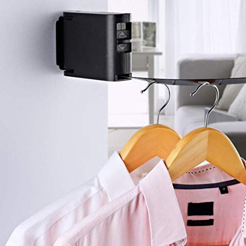 Wäschetrocknungsgürtel mit 37 festen Trocknungslöchern, einziehbare Wäscheleine zur Wandmontage, 35 cm, Wäschetrockner, TPU-Gürtel für Balkon, Dusche, Badezimmer, Kleidung, Trocknen, schwarz, 13,5 x
