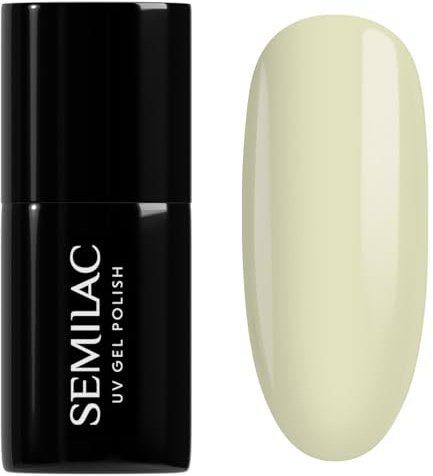 Semilac UV Nagellack Hybrid 441 Ghost White 7ml Kollektion Glow in the dark