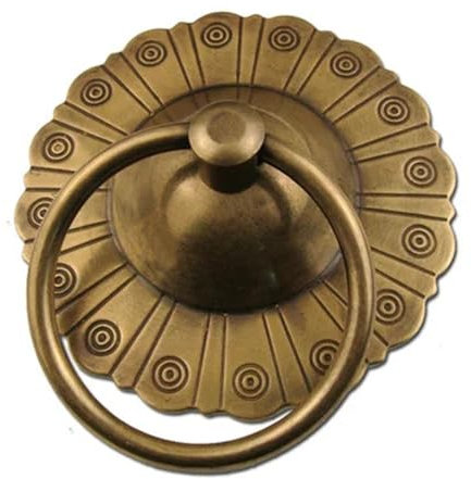 Türklopfer 12CM Muster Bronze Türring des antiken Tors Klassische antike Reine Kupfertür Beckengriff Zugringgriff Deko