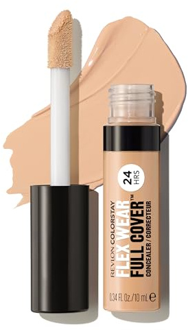 Revlon ColorStay Flex Wear, Full Cover Concealer, mit Hyaluronsäure & Vitamin E, flexibel mit langem Halt, 025 Light Beige
