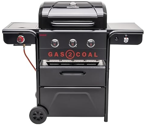 Char-Broil Gas2Coal 330 - Barbecue a gas e carbone, edizione speciale con piastra
