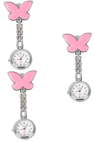 SAFIGLE 3 Stück Krankenschwester-Tischuhr Digitaluhr Damen-Zubehör Für Die Arbeit Taschenuhr Damenuhren Krankenschwesteruhr Medizinische Uhr Rosa