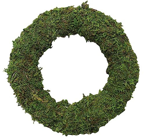 SHOWERORO Runder Mooskranz Für Weihnachten DIY-kranzrahmen Aus Naturmaterial Dekorative Kranz Anlage Für Haus Und Feiern