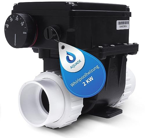 AQUADE Whirlpool-Heizung SPA-Thermostat Durchlauferhitzer Leistung 2 KW Elektrischer Pool-Warmwasserbereiter Thermostat für Badewannen-Pools
