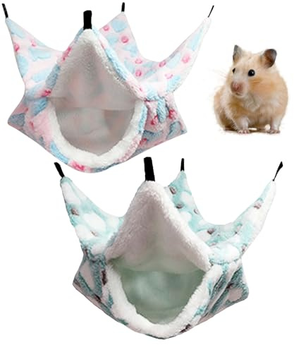 CQQNIU 2 Pieces Small Pet Hammock, Mini Hammock, Warm Hammock, Pet Supplies, Soft Hammock