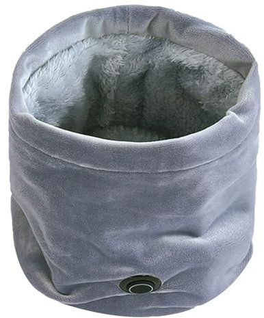 Seidenschal für Damen, Leopardenmuster, winddicht, Knöpfe, Kreis, Loop-Schal, Seidenhalstücher, grau, A