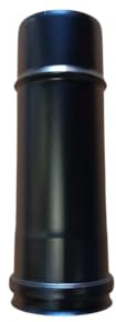 Tubo in Acciaio Inox AISI 316 SP 5/10 Verniciato Nero per Sistemi di Scarico – Stufe a Pellet - Caldaie a Condensazione - Lunghezza 250 mm, Diametro 80 mm
