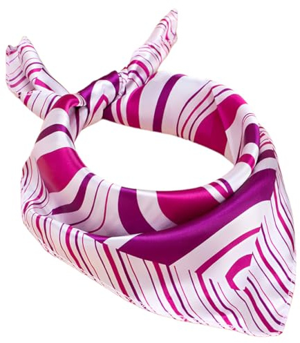 BLPRKOT Seide Halstuch Damen Herren kleines Seidentuch Bandana Halstuch Kopftuch Elegante Schal Tuch Geschenk Für Frauen Unisex Handrolliertes SeidenHalstuch Seide