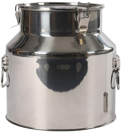 Jarra De Leche De Acero Inoxidable Con Tapa Y Asa, Recipiente Hermético Para Leche, Aceite, Vino Y Cereales