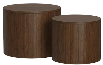 Vicco Couchtisch-Set Tavilo, Nussbaum, 48 x 48 cm