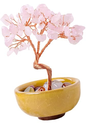 RWAJZAX Prosperità Cristallo Portante Albero Di Ricchezza Cristallo Albero Di Soldi Lucidatura Pietre Gemme Decori Per Cercando Di Successo Decori