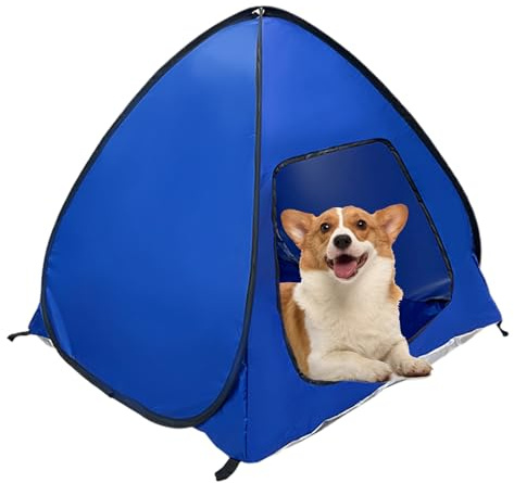 Hundezelt für Camping, tragbares Schattenhaus, faltbarer Unterschlupf | Haustierbedarf, Katzen- und Hunde-Schattenzelt für Rasen, Camping, Picknick, Terrasse, Garten, Ausflüge, Hinterhof