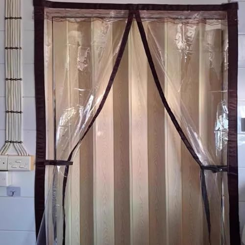 Magnétique rideau de porte isolant thermique,d'entrée phonique Coupe-vent Imperméable l'hiver Sans Perçage,pour balcon,salon extérieure