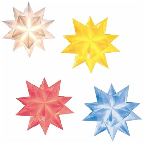 Bascetta-Stern-Set, Transparentpapier 115g/m², 7,5 x 7,5 cm, 4 x 32 Blatt, Pastell (2)