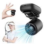 PlayHot Portable Mini Clip On Fan, 2oz Ultra-Lightweight Hands-Free Hat Fan | 3 Speeds, 4H Max, USB-C Rechargeable, Personal Sturdy Metal Clip Fan for Cap, Visor & Collar, Travel/Beach/Camping Essentials
