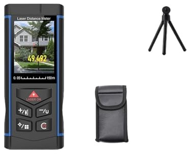 Rangefinder Camera Function, Color Screen, Voice Broadcast, 100m, 150m, 200m Portable Range Meter Industrial Construction Distance Measurer(MW150)