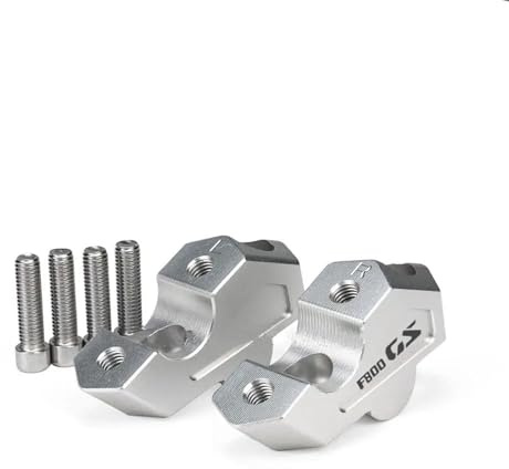 Pullback Motorcycle Handlebar Rise For BMW F 800 GS GS800 F800GS 2023 2024 2025 Resistance Handlebar Extension Adapter Stub Fitting. Stem Adapter(Silver1)
